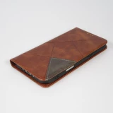 Hülle iPhone Air - Flip Geometrisch dunkel- Braun