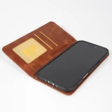Hülle iPhone Air - Flip Geometrisch dunkel- Braun