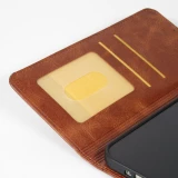 Hülle iPhone Air - Flip Geometrisch dunkel- Braun