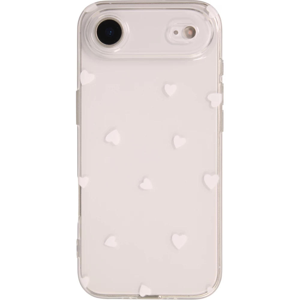 iPhone Air Case Hülle - Gummi kleines Herz - Weiss