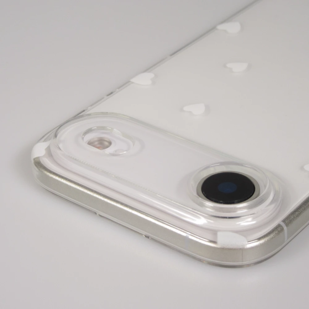 iPhone Air Case Hülle - Gummi kleines Herz - Weiss