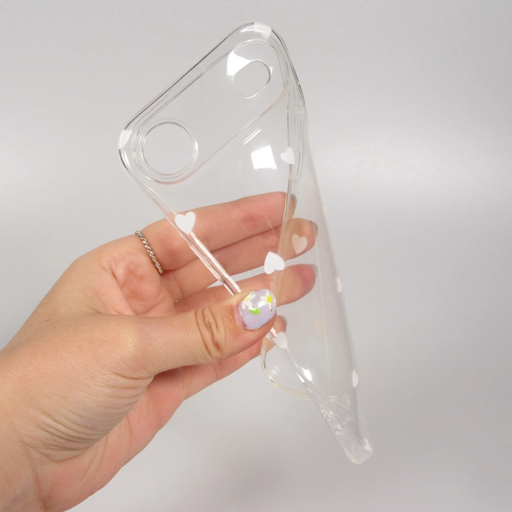 iPhone Air Case Hülle - Gummi kleines Herz - Weiss