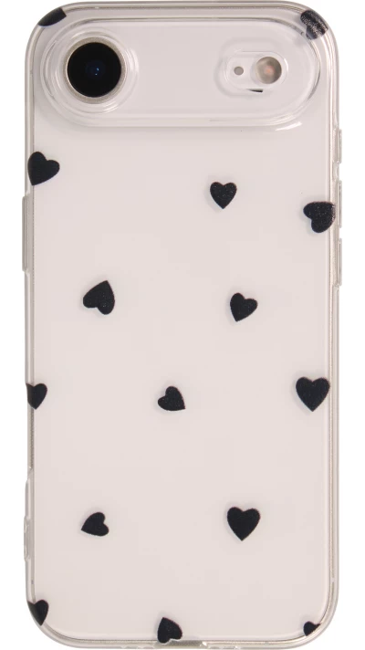 iPhone Air Case Hülle - Gummi kleines Herz - Schwarz