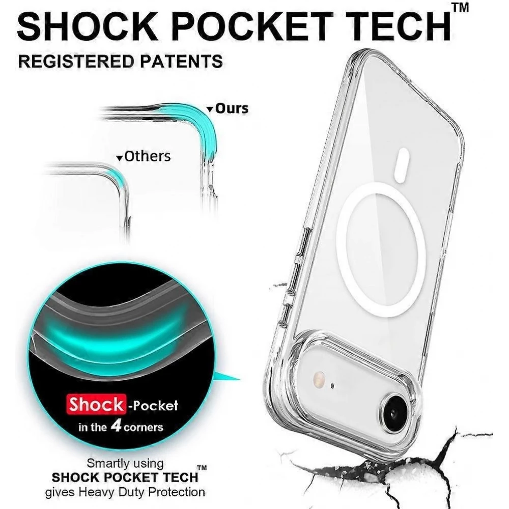 Hülle iPhone Air - MagSafe kompatibel Gummi transparent TPU Silikon