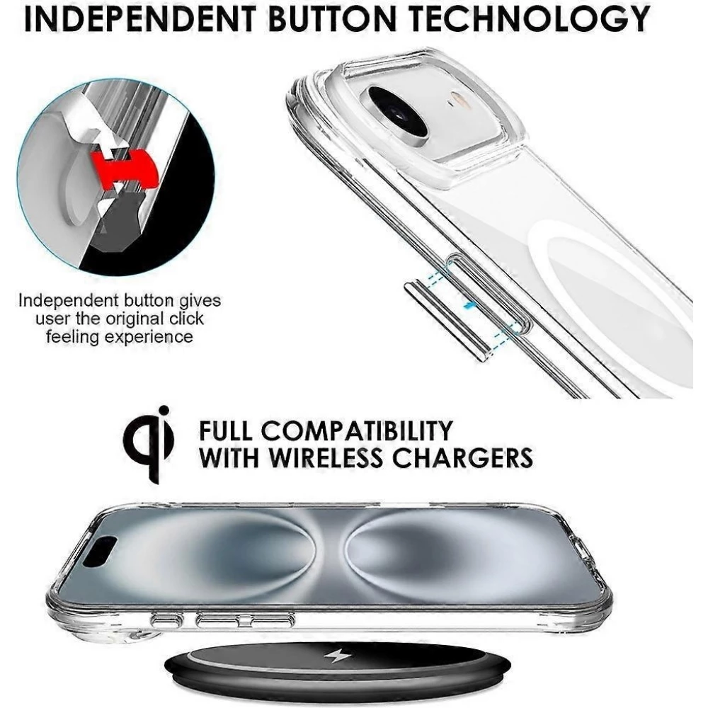 Hülle iPhone Air - MagSafe kompatibel Gummi transparent TPU Silikon