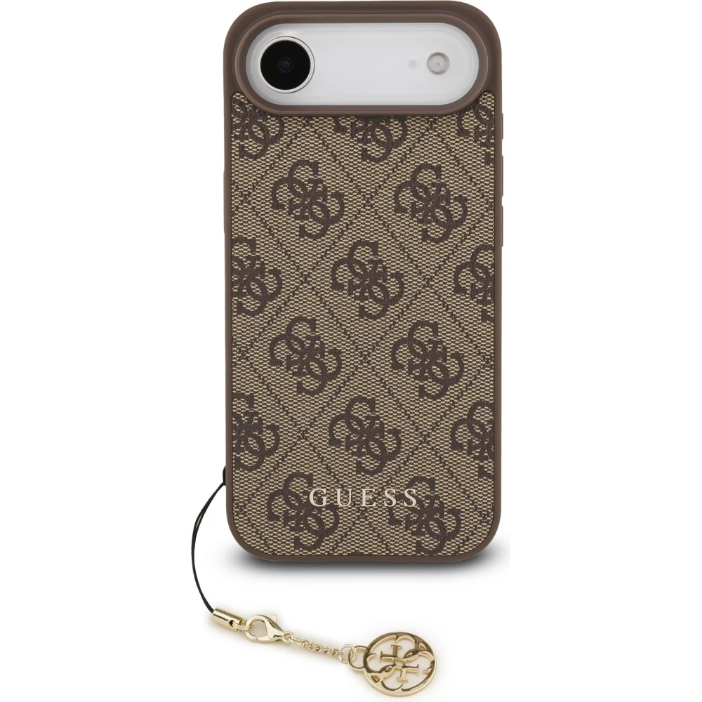 iPhone 17 Air Case Hülle - Guess 4G Charm Elegante Schutz Raffiniertes Design Trendaccessoire - Braun