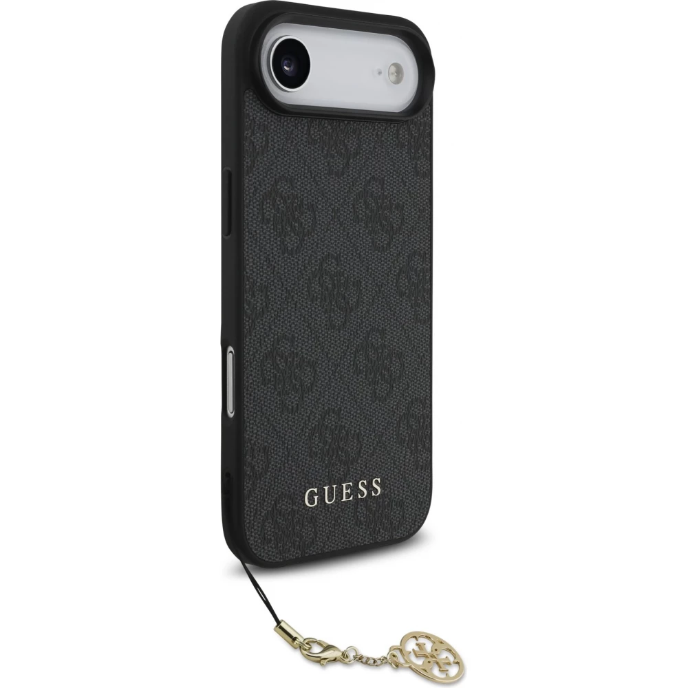 iPhone 17 Air Case Hülle - Guess 4G Charm Elegante Schutz Raffiniertes Design Trendaccessoire - Grau