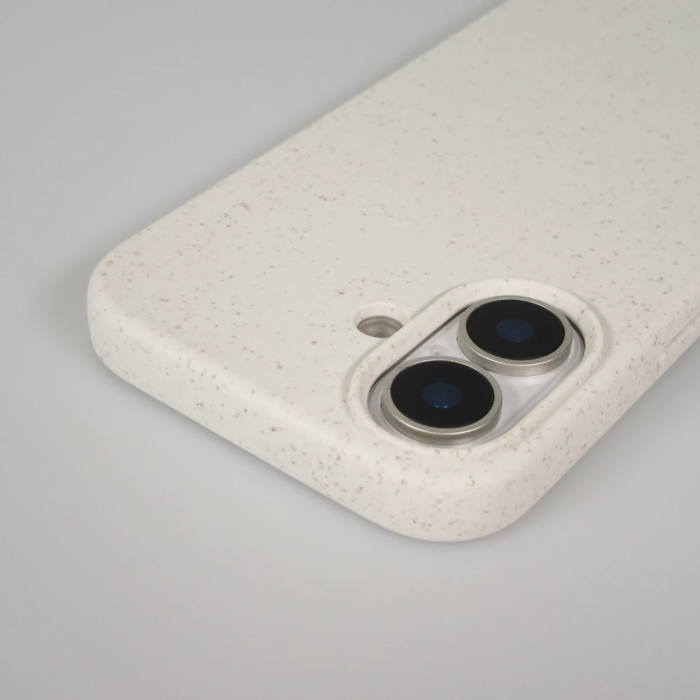 Coque iPhone 17 - Bio Eco-Friendly nature avec cordon collier - Blanc