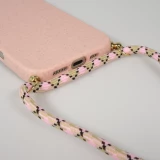 Coque iPhone 17 - Bio Eco-Friendly nature avec cordon collier - Rose