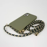 iPhone 17 Case Hülle - Bio Eco-Friendly Vegan mit Handykette Necklace - Dunkelgrün