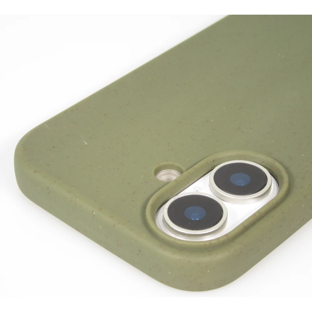 iPhone 17 Case Hülle - Bio Eco-Friendly Vegan mit Handykette Necklace - Dunkelgrün