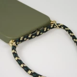 iPhone 17 Case Hülle - Bio Eco-Friendly Vegan mit Handykette Necklace - Dunkelgrün