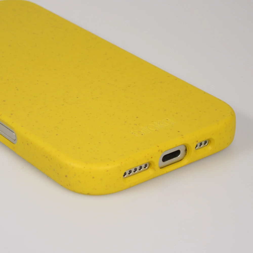 Coque iPhone 17 - Bioka biodégradable et compostable Eco-Friendly jaune