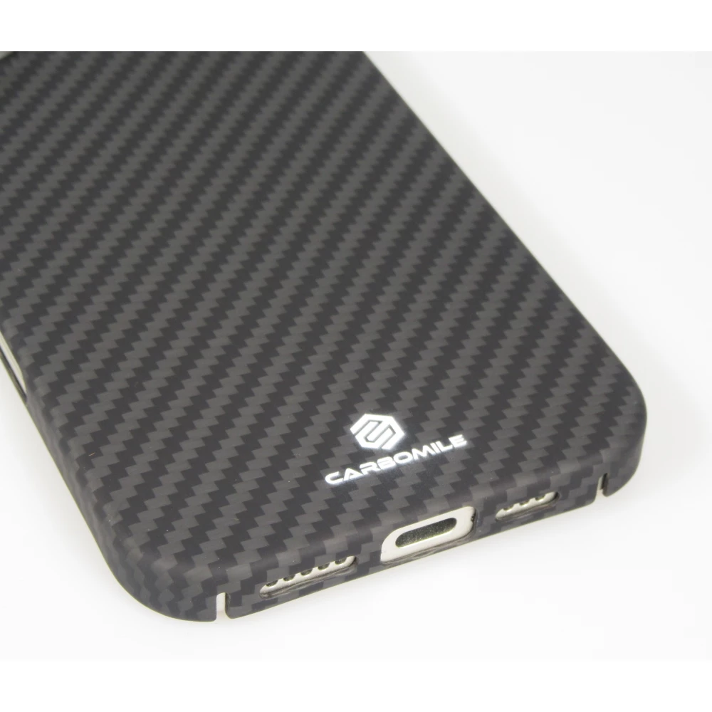 Coque iPhone 17 - Carbomile case de protection en fibre de carbone aramide véritable - Noir