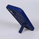 Coque iPhone 17 - Design perfor&eacute; semi-transparent MagSafe avec support int&eacute;gr&eacute; et bords renforc&eacute;s en silicone - Bleu