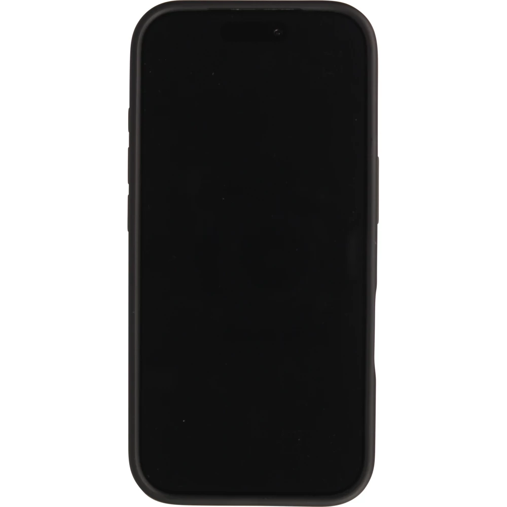 Coque iPhone 17 - Design perfor&eacute; semi-transparent MagSafe avec support int&eacute;gr&eacute; et bords renforc&eacute;s en silicone - Noir