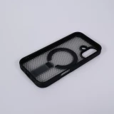 Coque iPhone 17 - Design perfor&eacute; semi-transparent MagSafe avec support int&eacute;gr&eacute; et bords renforc&eacute;s en silicone - Noir