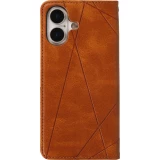 Coque iPhone 17 - Flip Géometrique brun clair