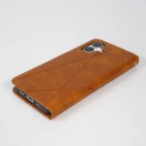 Coque iPhone 17 - Flip Géometrique brun clair