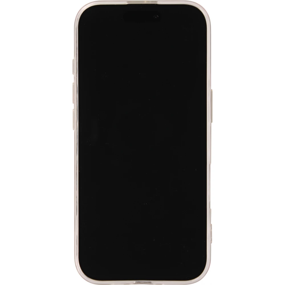 Coque iPhone 17 - Gel petit coeur transparent - Rouge
