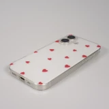 Coque iPhone 17 - Gel petit coeur transparent - Rouge