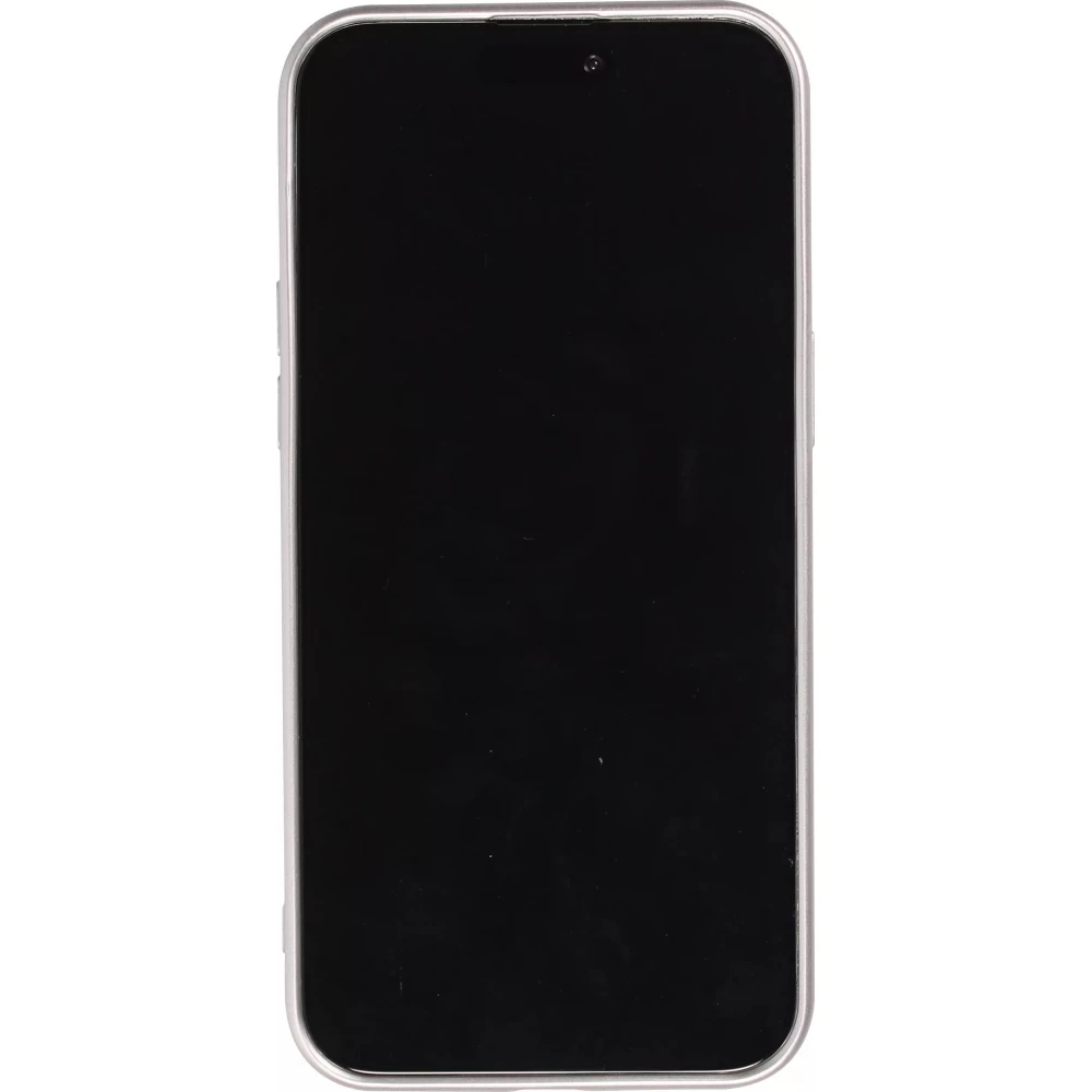 Coque iPhone 17 - Gel souple avec vitre de protection caméra MagSafe - Argent