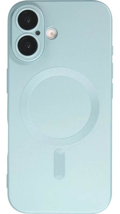Coque iPhone 17 - Gel souple avec vitre de protection caméra MagSafe - Bleu