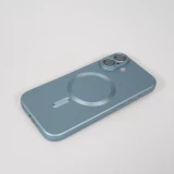 Coque iPhone 17 - Gel souple avec vitre de protection caméra MagSafe - Bleu