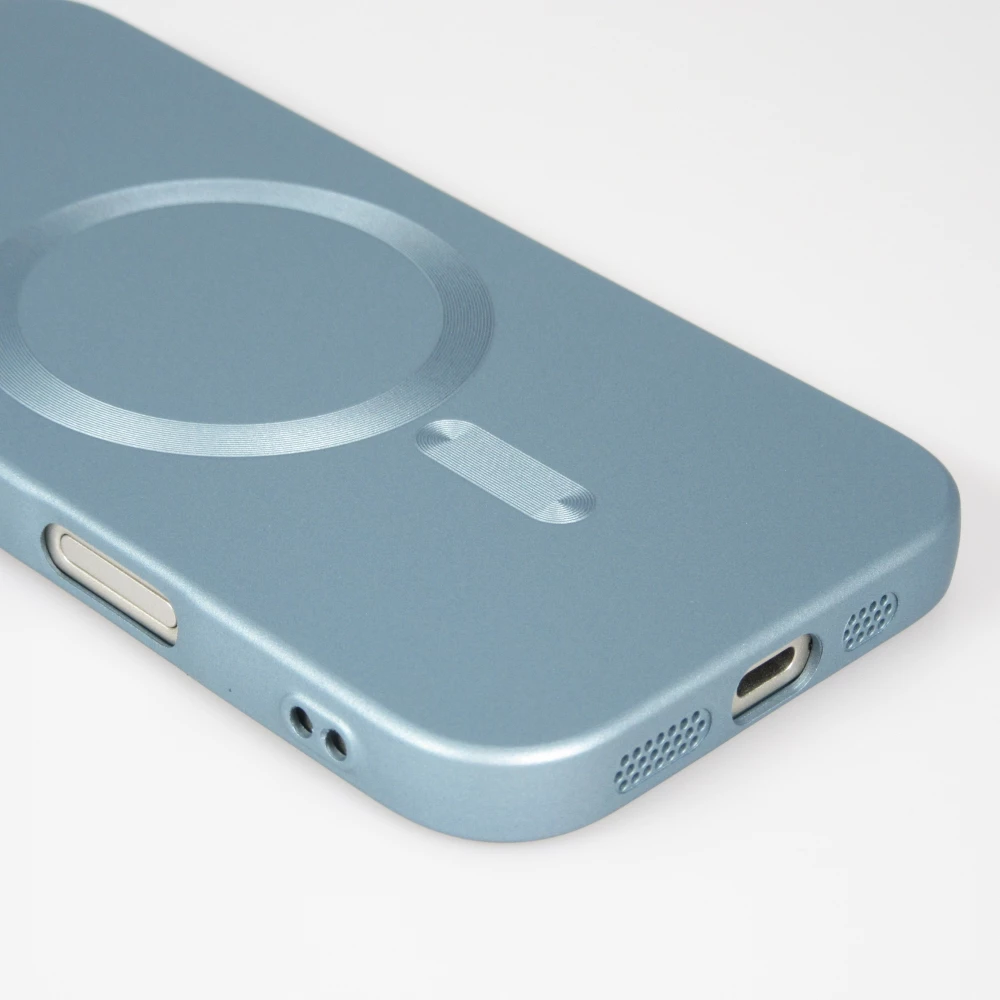 Coque iPhone 17 - Gel souple avec vitre de protection caméra MagSafe - Bleu