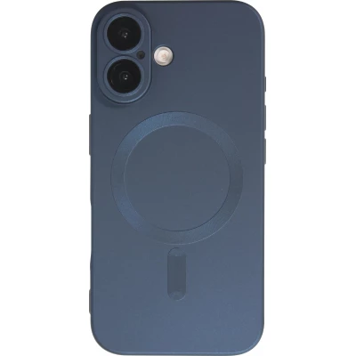 Coque iPhone 17 - Gel souple avec vitre de protection caméra MagSafe - Bleu foncé
