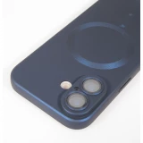 Coque iPhone 17 - Gel souple avec vitre de protection caméra MagSafe - Bleu foncé