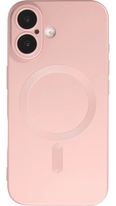 Coque iPhone 17 - Gel souple avec vitre de protection caméra MagSafe - Rose