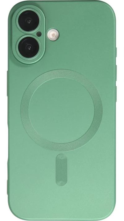 Coque iPhone 17 - Gel souple avec vitre de protection caméra MagSafe - Vert
