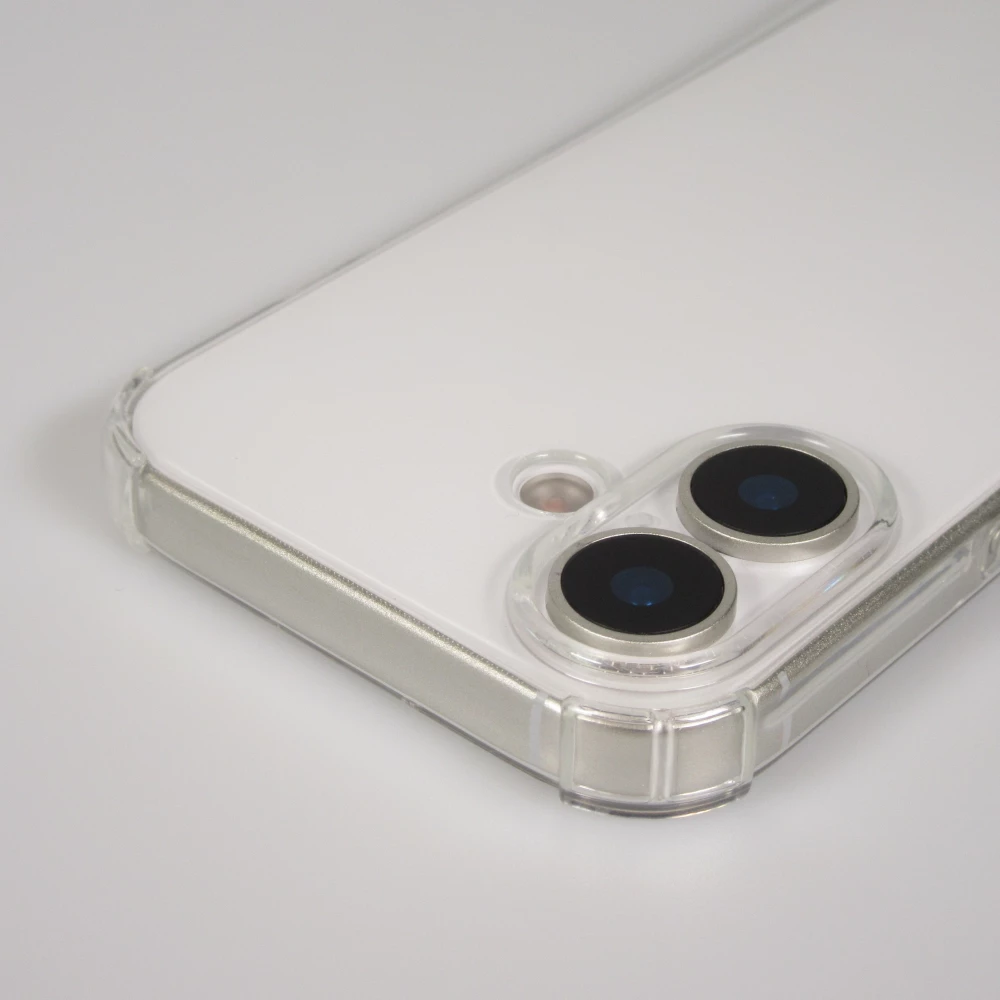 Coque iPhone 17 - Gel transparent avec lacet - Noir