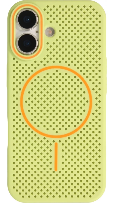 iPhone 17 Case H&uuml;lle - MagSafe-kompatibles, robustes Kunststoff-Gitter - Gr&uuml;n
