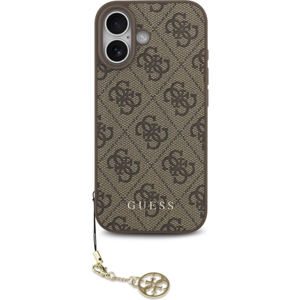 Coque iPhone 17 - Guess 4G charm protection élégante design raffiné accessoire tendance - Brun