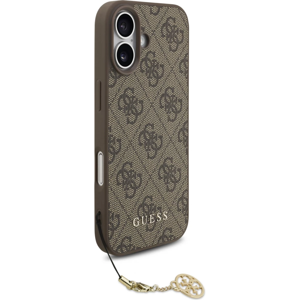 Coque iPhone 17 - Guess 4G charm protection élégante design raffiné accessoire tendance - Brun