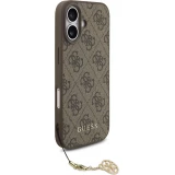 Coque iPhone 17 - Guess 4G charm protection élégante design raffiné accessoire tendance - Brun