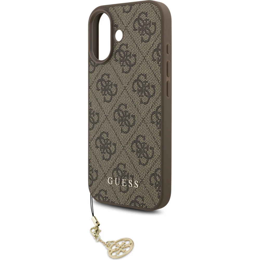 Coque iPhone 17 - Guess 4G charm protection élégante design raffiné accessoire tendance - Brun