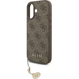 Coque iPhone 17 - Guess 4G charm protection élégante design raffiné accessoire tendance - Brun