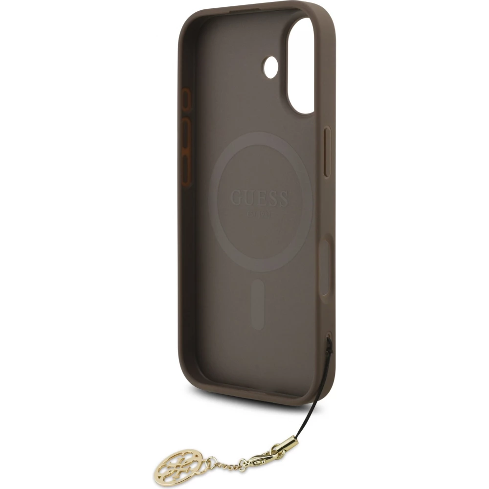 Coque iPhone 17 - Guess 4G charm protection élégante design raffiné accessoire tendance - Brun