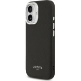 Coque iPhone 17 - Lacoste PU en cuir Champs Elysees MagSafe protection &eacute;l&eacute;gante et durable - Noir