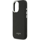 Coque iPhone 17 - Lacoste PU en cuir Champs Elysees MagSafe protection &eacute;l&eacute;gante et durable - Noir