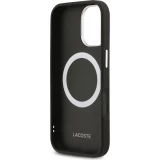 Coque iPhone 17 - Lacoste PU en cuir Champs Elysees MagSafe protection &eacute;l&eacute;gante et durable - Noir