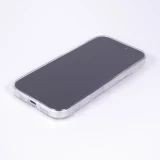 Coque iPhone 17 - Léopard blanc/noir silicone souple antichoc transparent - Noir