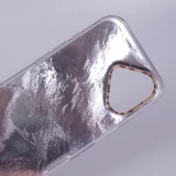 Coque iPhone 17 - Léopard marron holographique en silicone rigide effet miroir - Brun