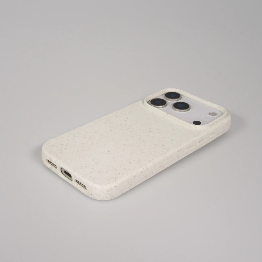Coque iPhone 17 Pro - Bio Eco-Friendly biodégradable écologique nature - Blanc