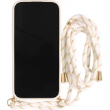 Coque iPhone 17 Pro Max - Bio Eco-Friendly nature avec cordon collier - Blanc