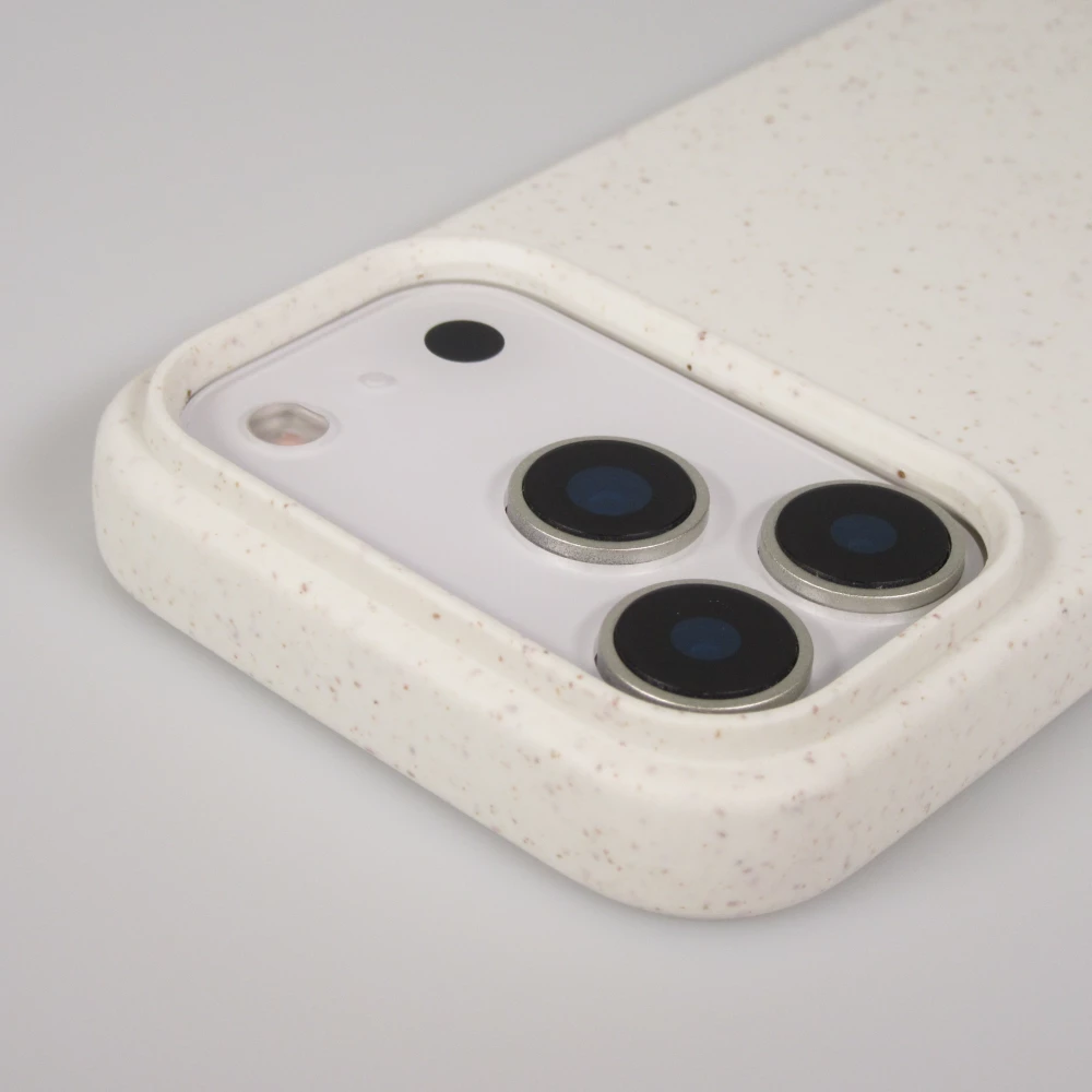 Coque iPhone 17 Pro Max - Bio Eco-Friendly nature avec cordon collier - Blanc