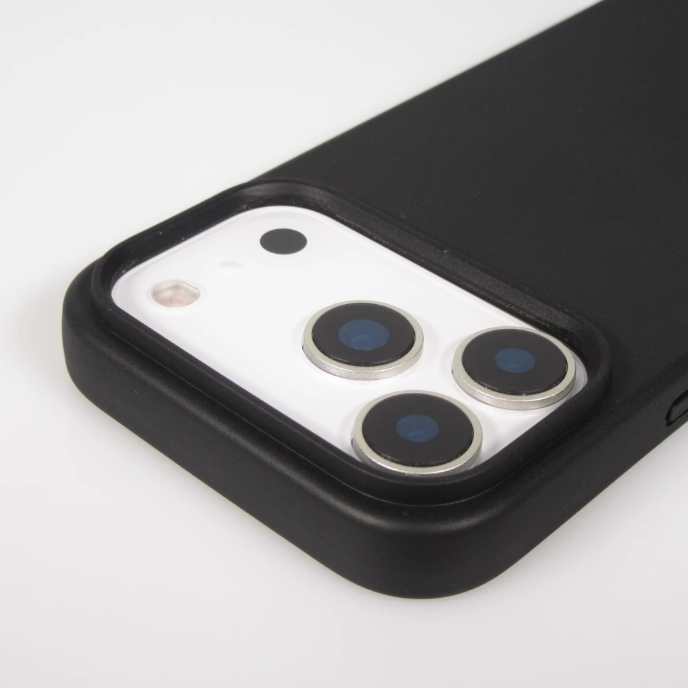 Coque iPhone 17 Pro Max - Bio Eco-Friendly nature avec cordon collier - Noir